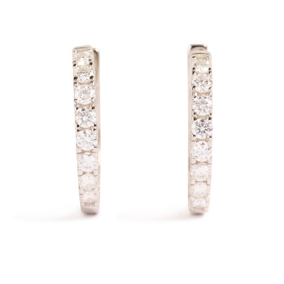 Moissanite Sparkling Huggie Hoop Earrings