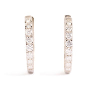 Moissanite Sparkling Huggie Hoop Earrings