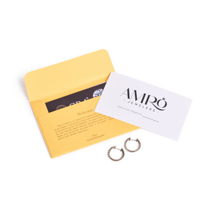 Moissanite Sparkling Huggie Hoop Earrings